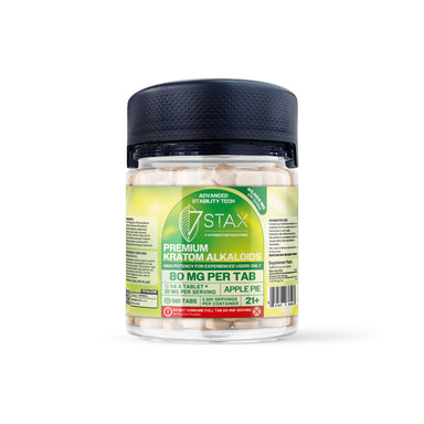 7Stax Premium 7-OH Kratom Alkaloid Tablets (40000mg - 500 Count) - Apple Pie