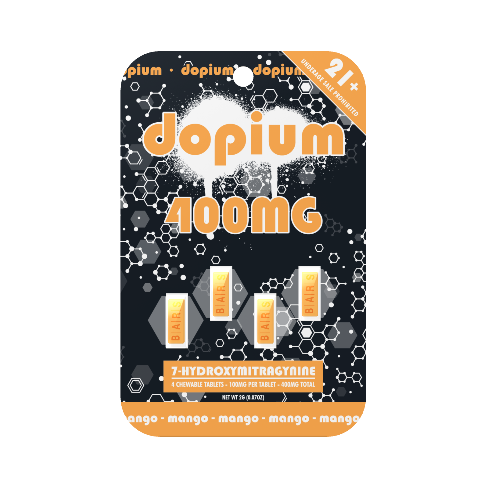 Dopium Bars 7-OH Tablets (400mg - 4 Count)