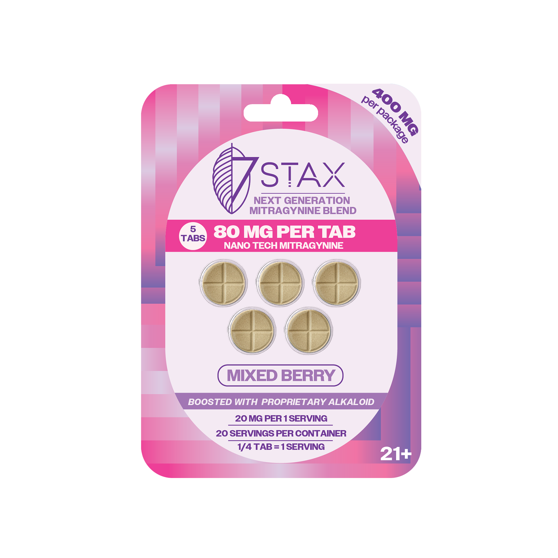 7Stax Nano Tech Mitragynine Tablets (400mg - 5 Count)