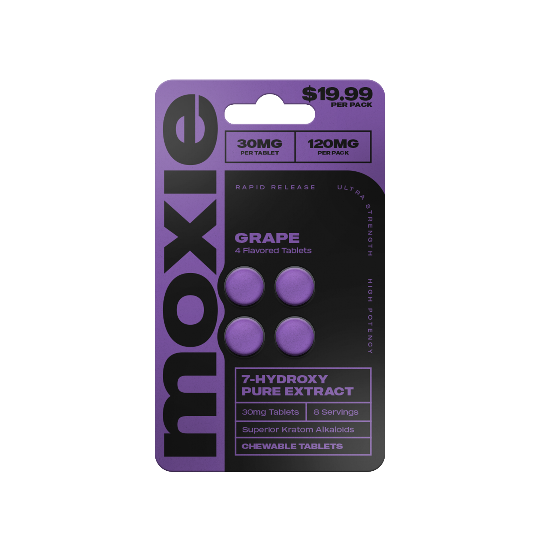 Moxie 7-Hydroxy Pure Extract Tablets
