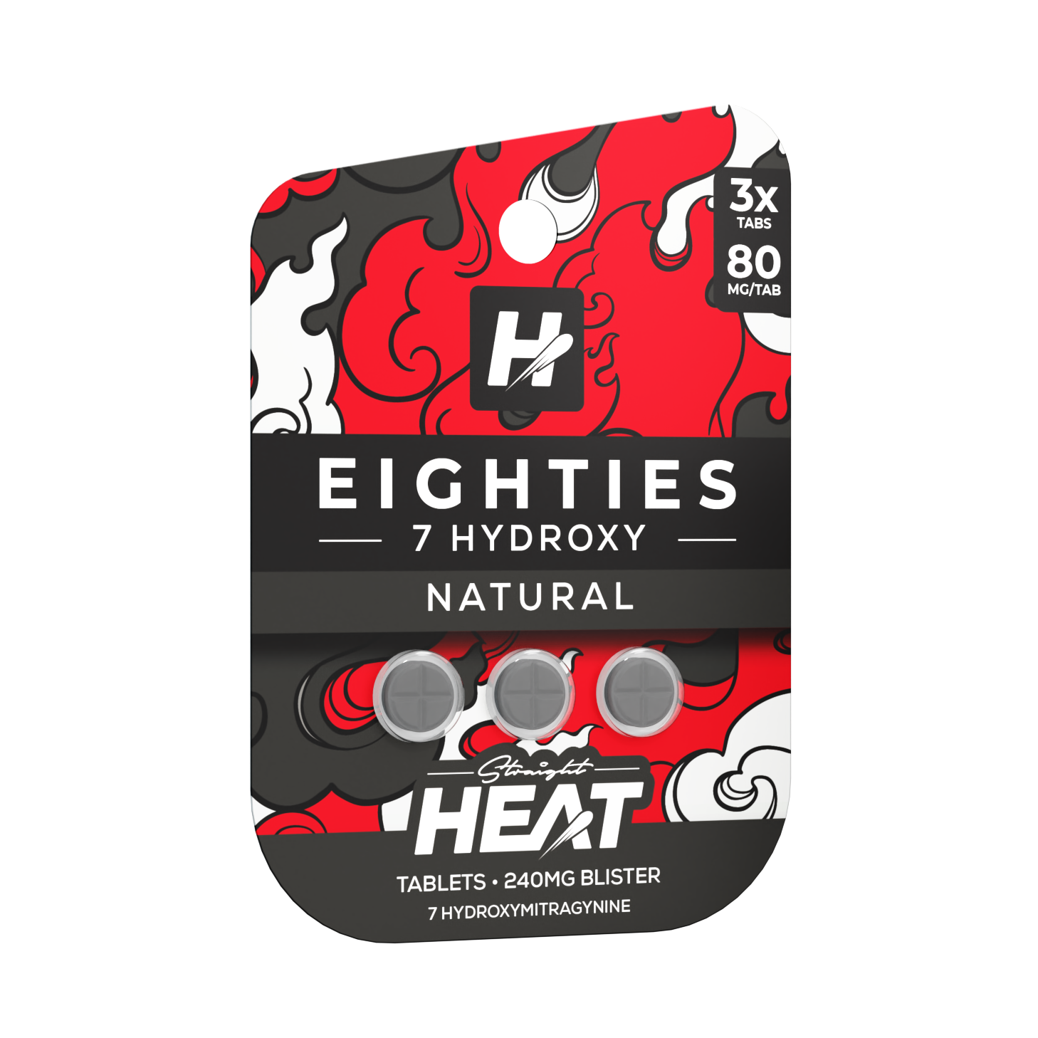 Straight Heat Eighties 7OH Tablets (240mg - 3 Count)