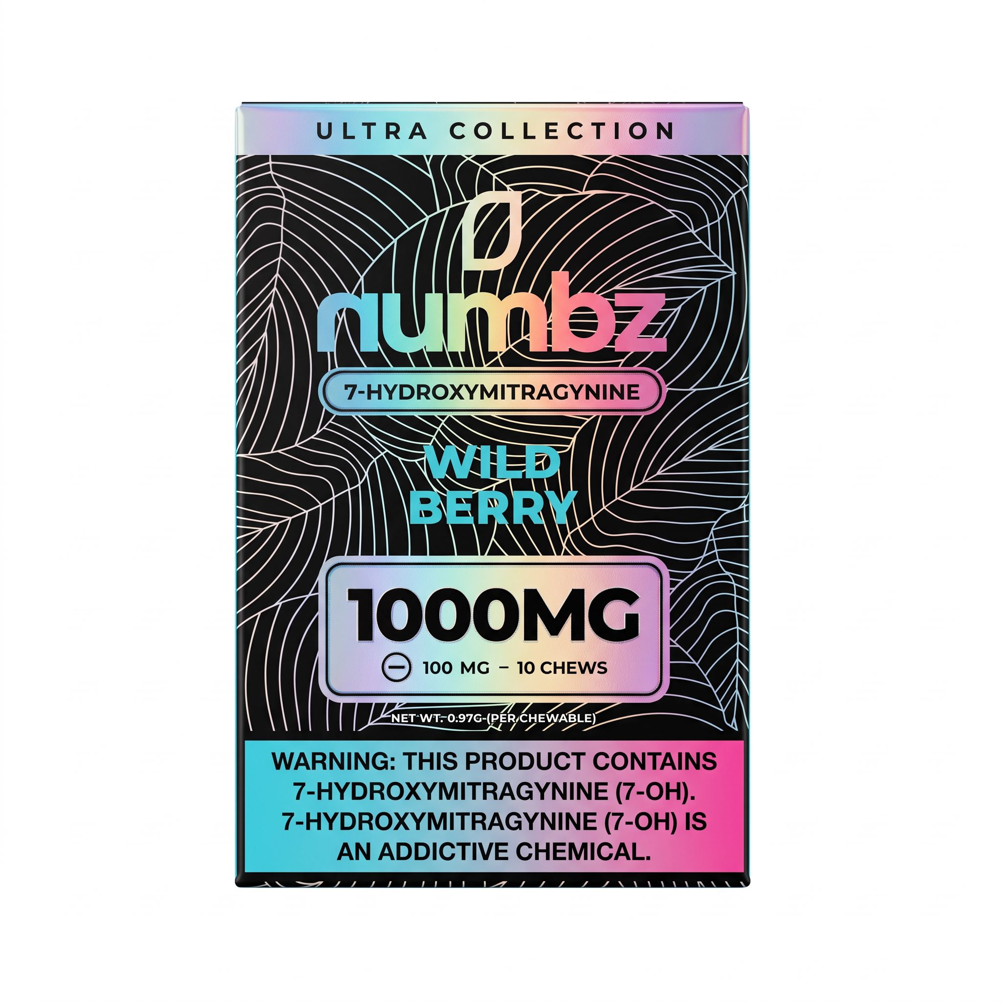 Numbz 7-OH Tablets (1000mg - 10 Count) - Wild Berry