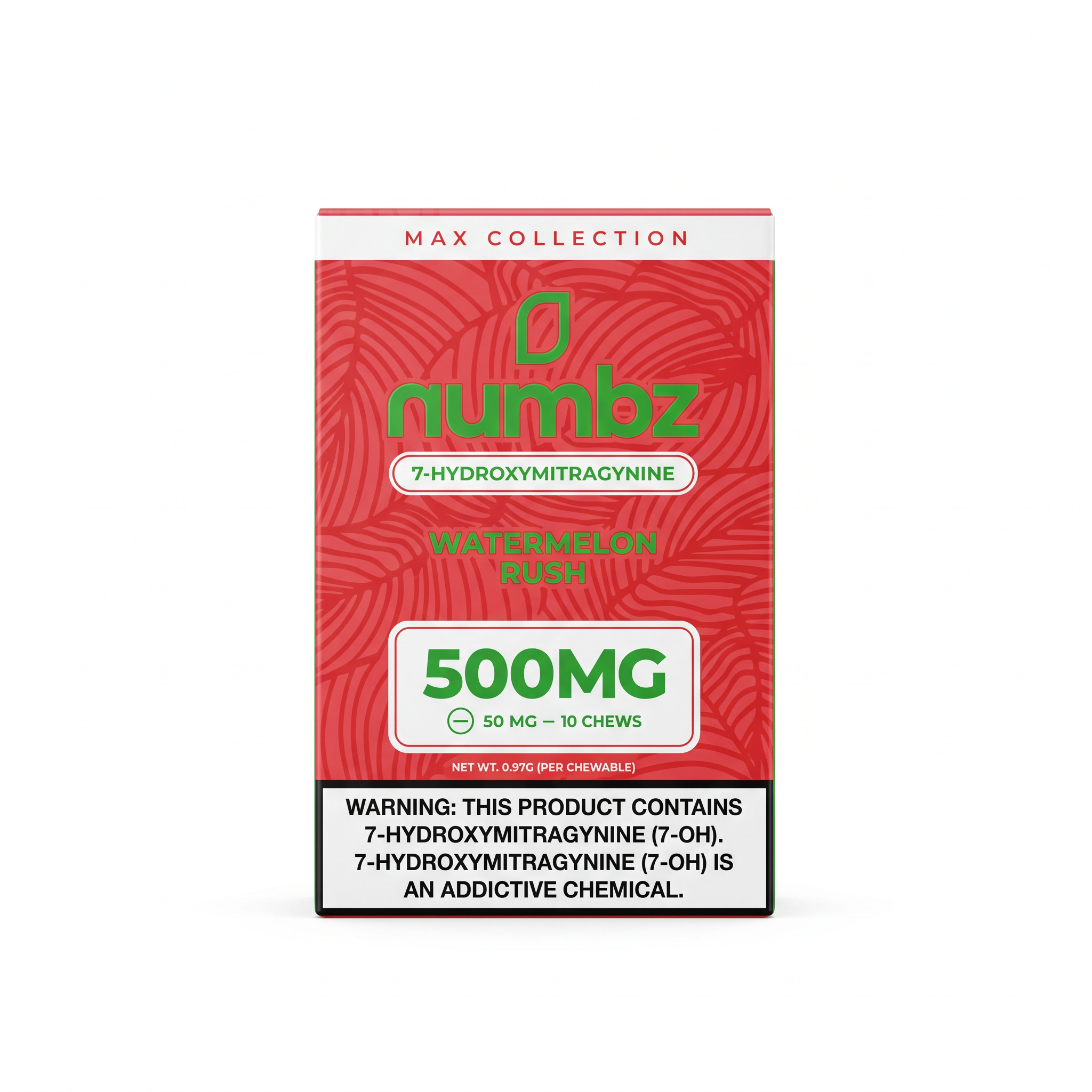 Numbz 7-OH Tablets (500mg - 10 Count) - Watermelon Rush