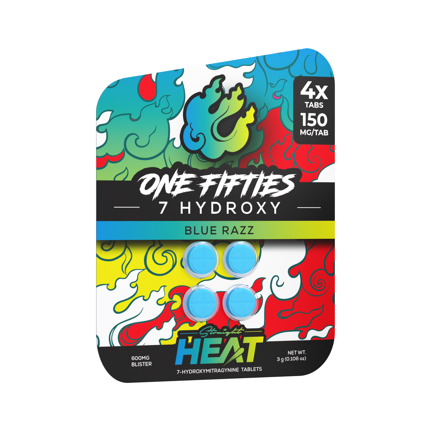 Straight Heat One-Fifties 7OH Tablets (600mg - 4 Count)