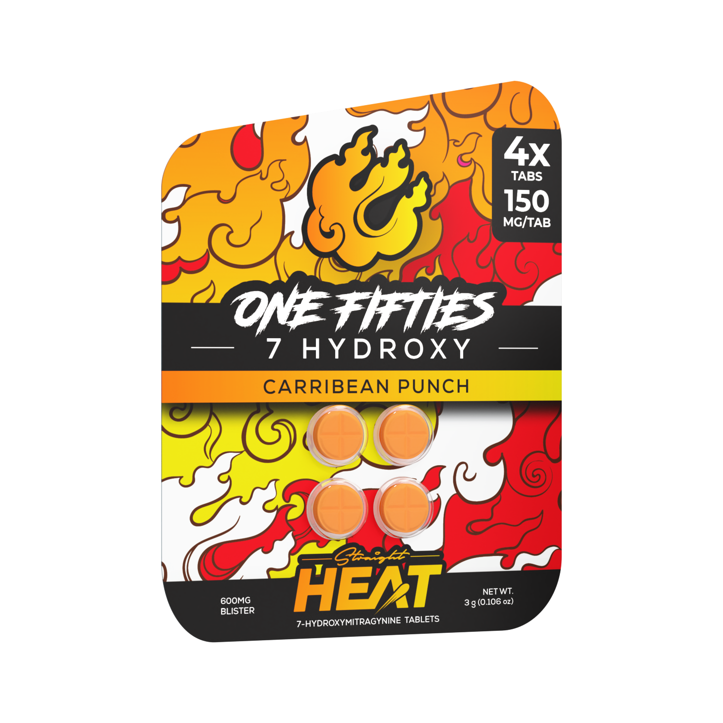 Straight Heat One-Fifties 7OH Tablets (600mg - 4 Count)