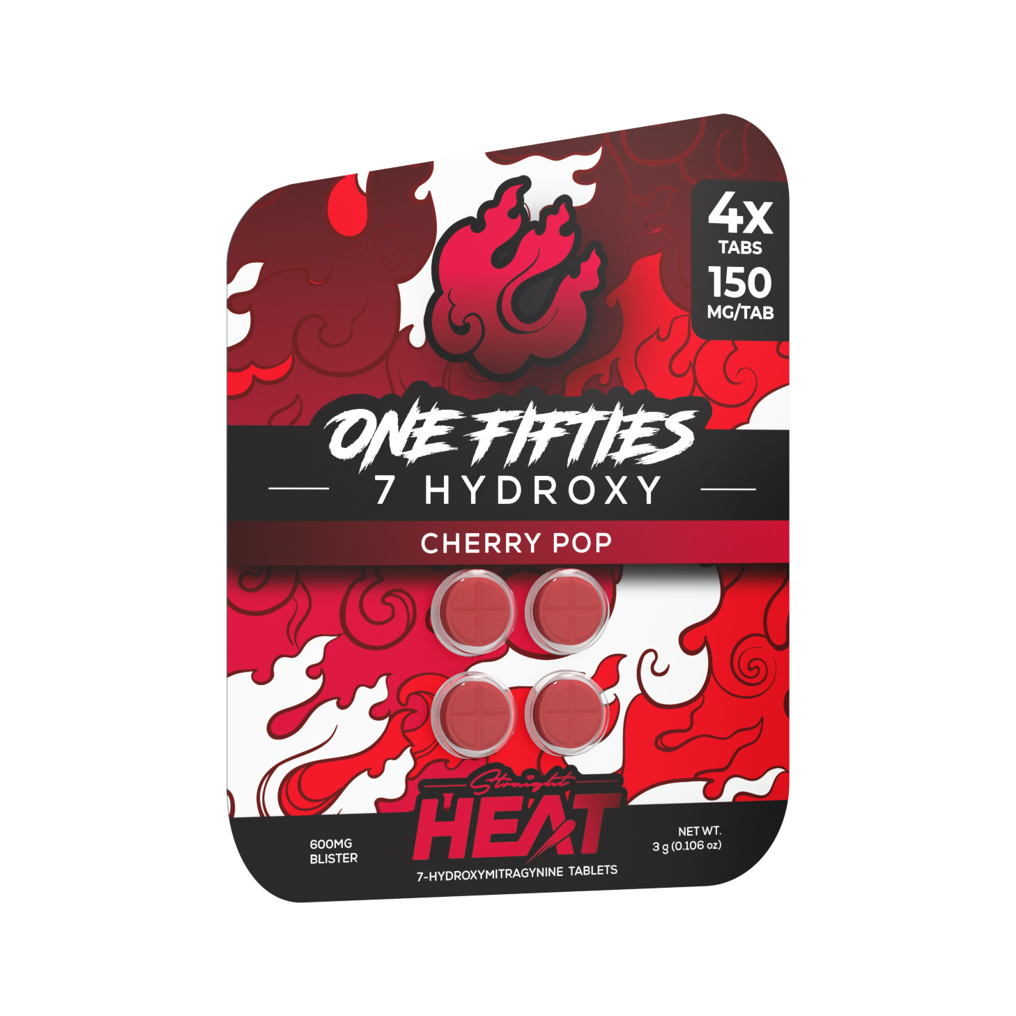 Straight Heat One-Fifties 7OH Tablets (600mg - 4 Count)