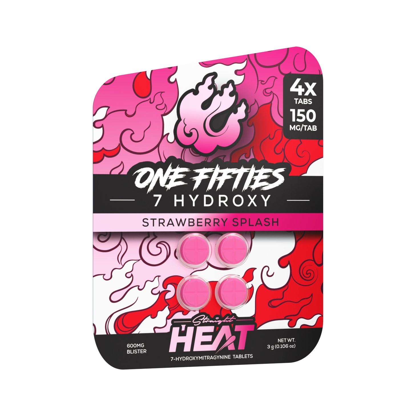 Straight Heat One-Fifties 7OH Tablets (600mg - 4 Count)