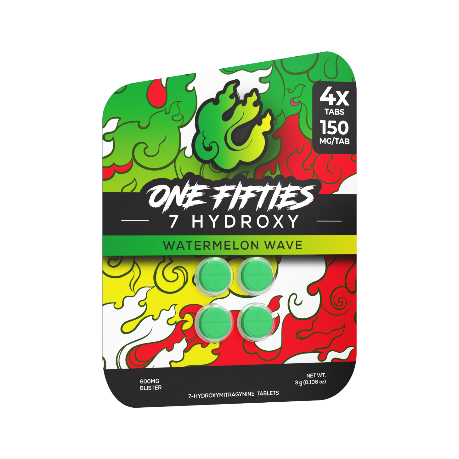 Straight Heat One-Fifties 7OH Tablets (600mg - 4 Count)