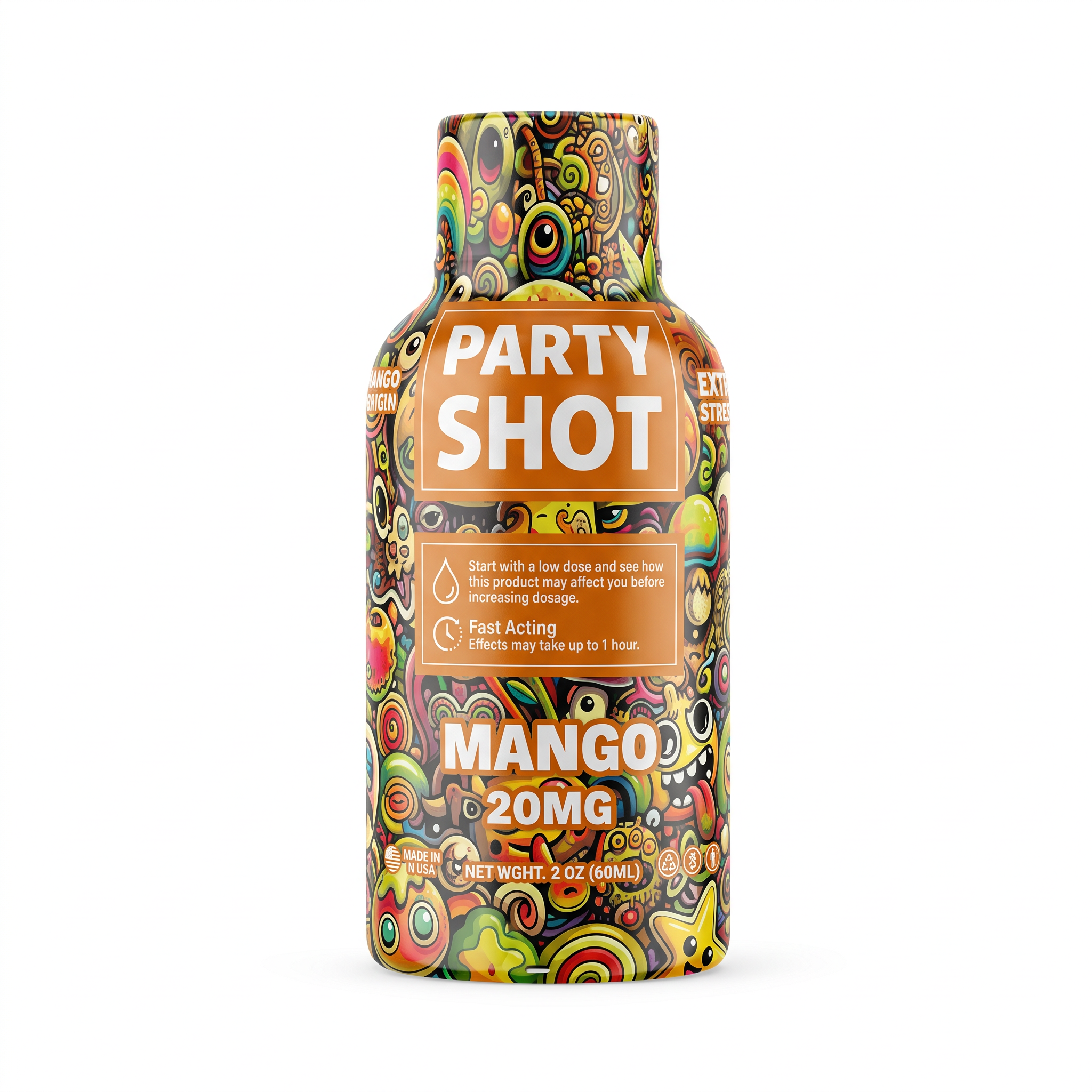 Party Shot Mushroom Shot (20mg) - Mango