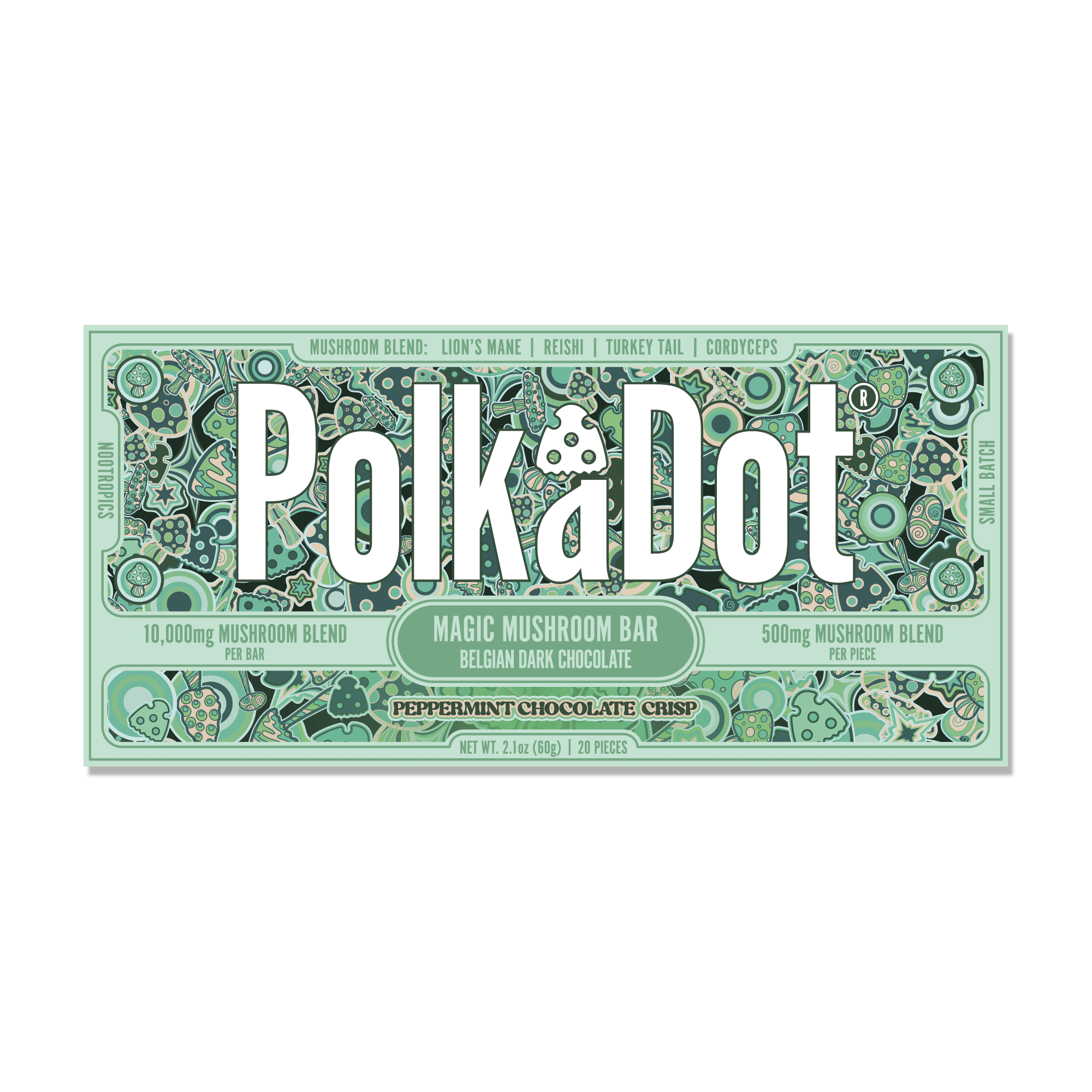 Polk a Dot Mushroom Chocolate Bar (10,000mg)