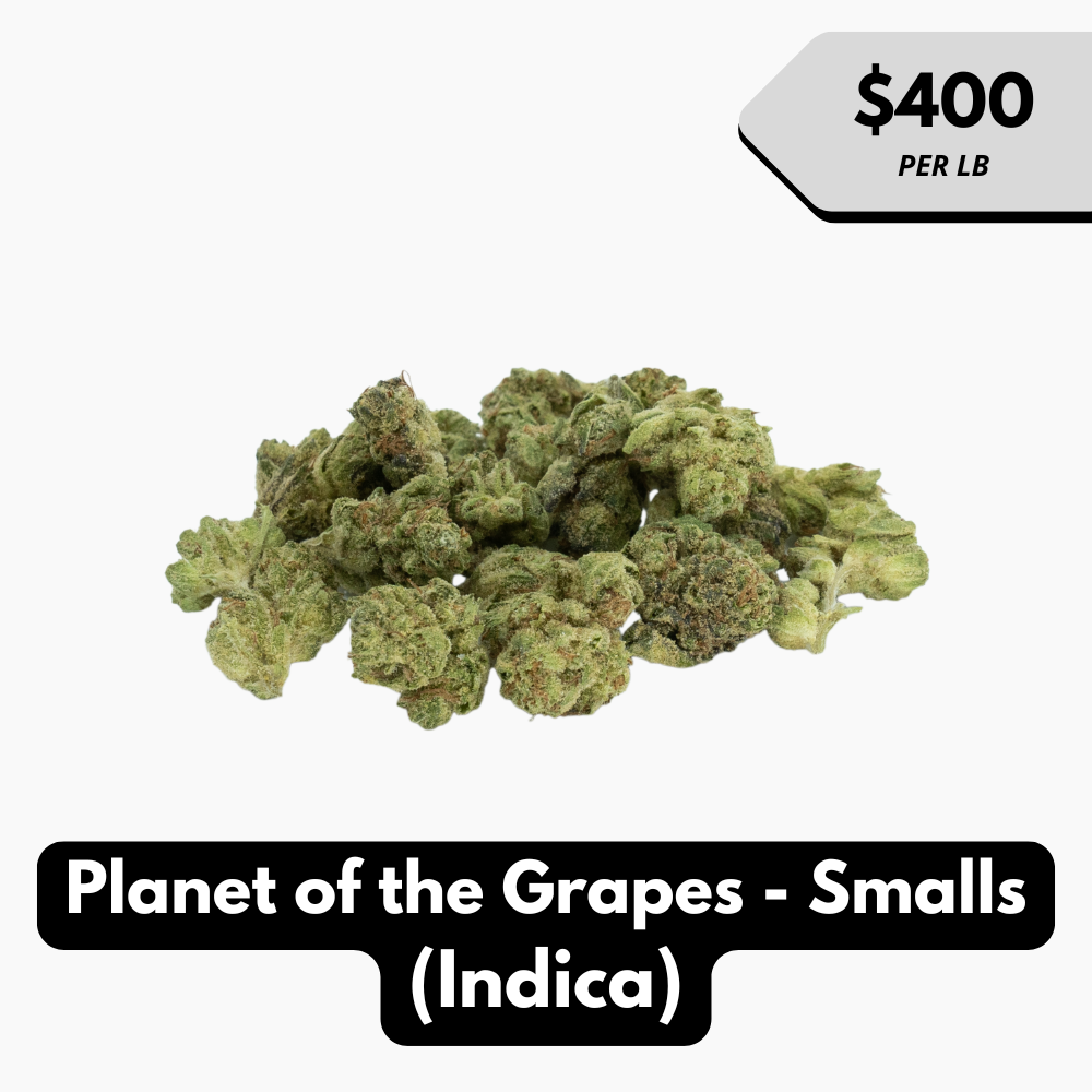 Natural THC-A Flower (Indica ~ Planet of the Grapes - Smalls)