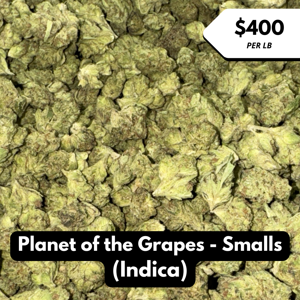 Natural THC-A Flower (Indica ~ Planet of the Grapes - Smalls)