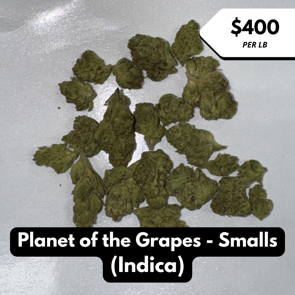 Natural THC-A Flower (Indica ~ Planet of the Grapes - Smalls)