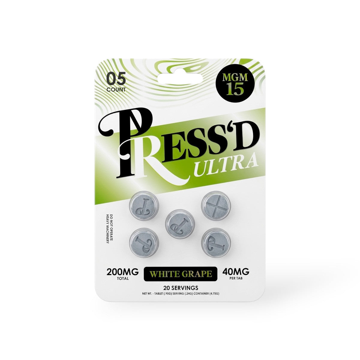 Press'd Ultra MGM Tablets (200mg - 5 Count)