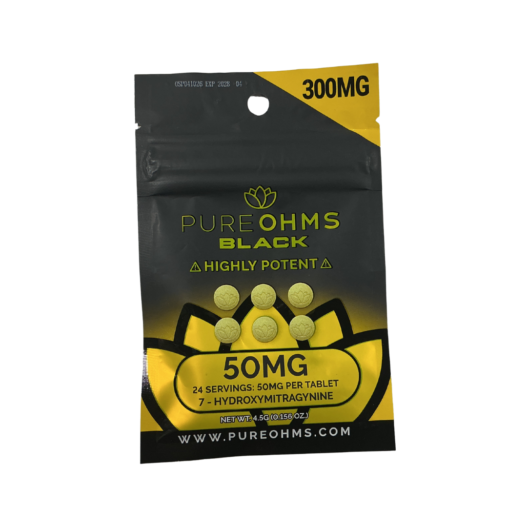 PureOhms Black 7-OH Tablet (300mg - 6 Count)