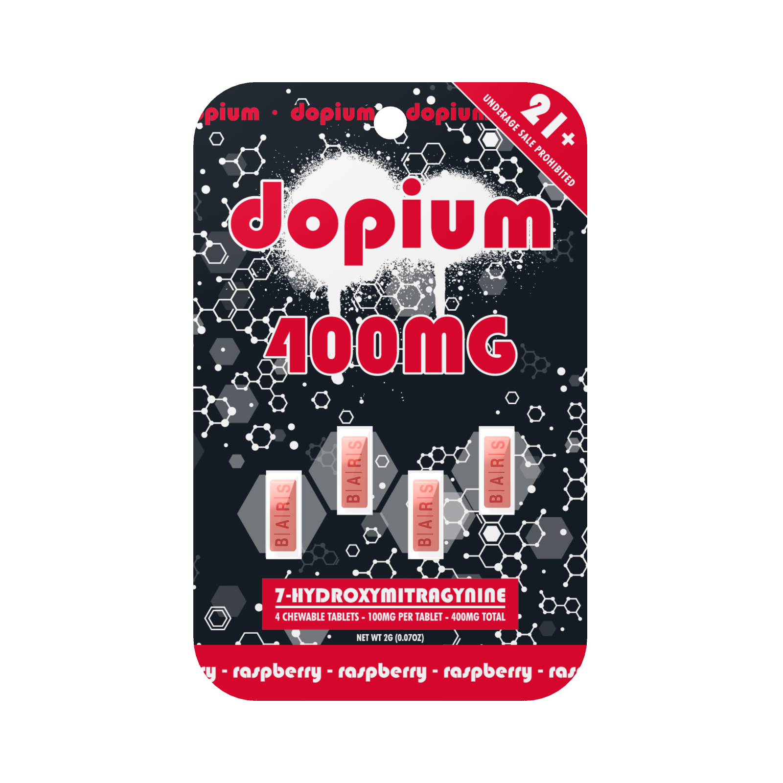 Dopium Bars 7-OH Tablets (400mg - 4 Count)