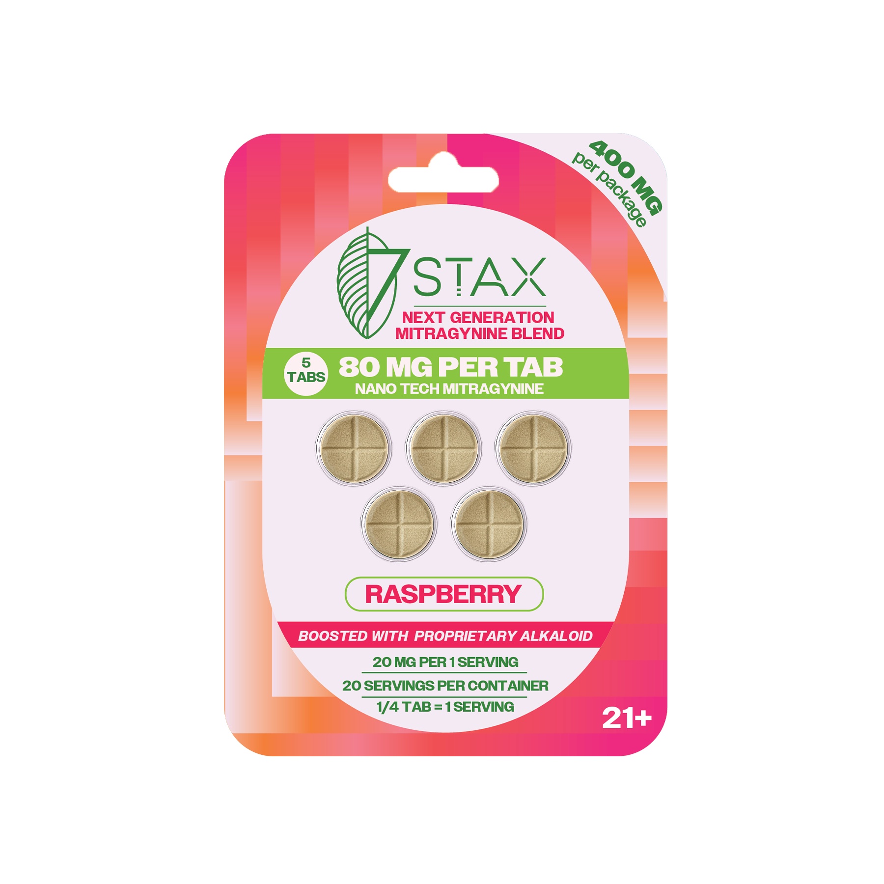 7Stax Nano Tech Mitragynine Tablets (400mg - 5 Count)