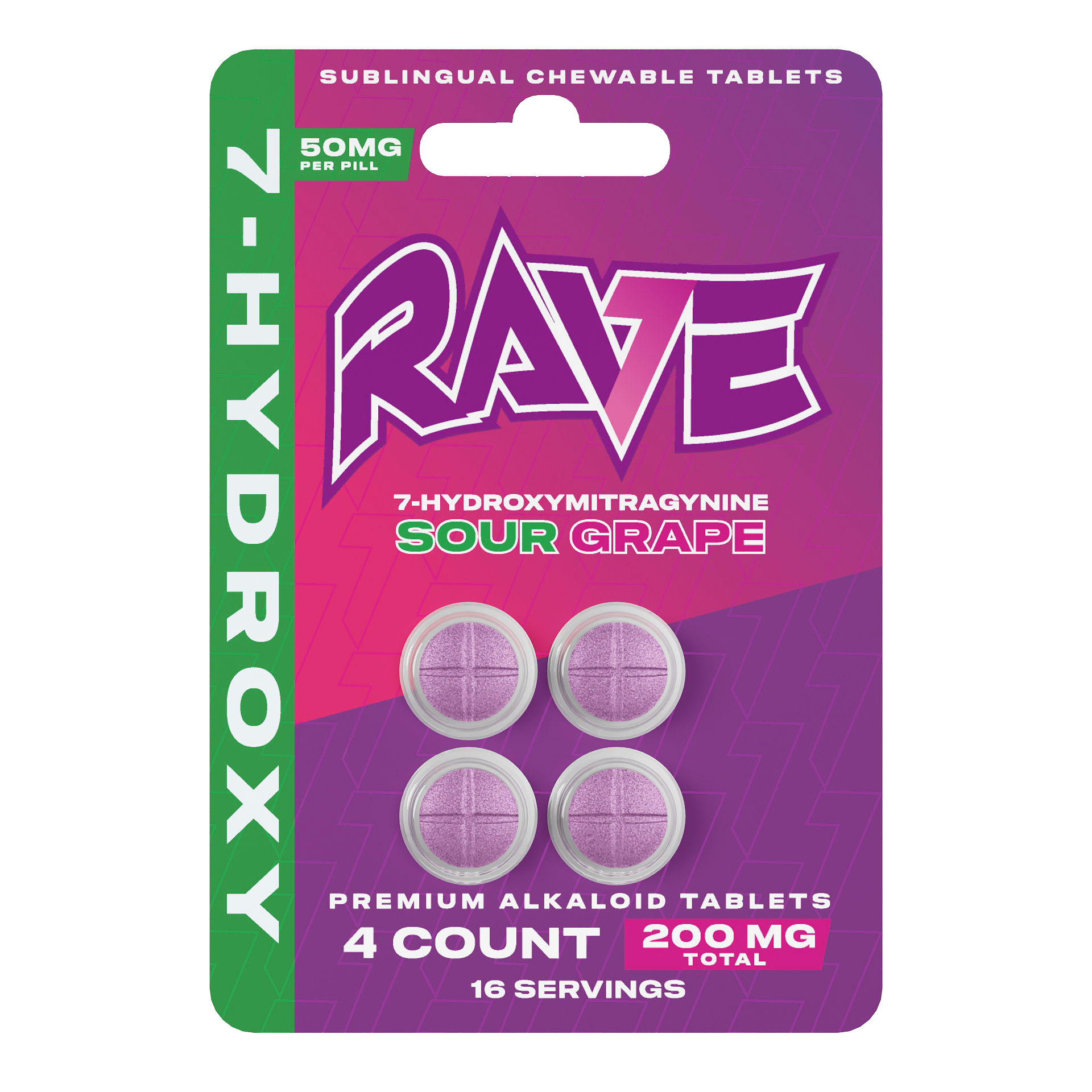 RAVE 7-OH Tablets (200mg - 4 Count)
