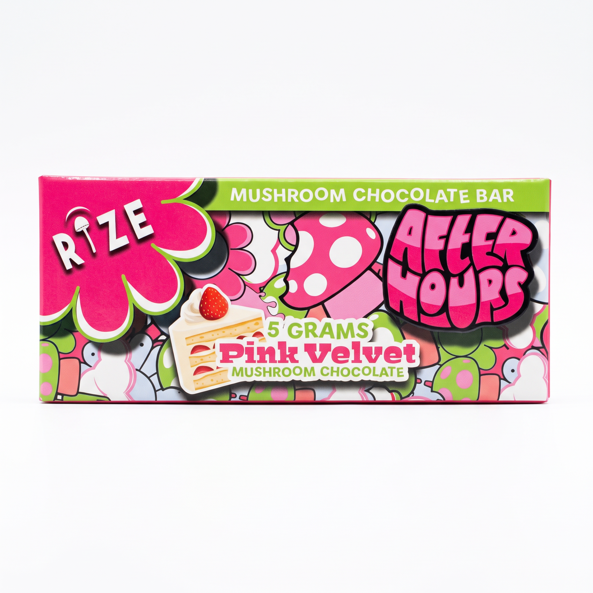 Rize After Hours Mushroom Chocolate Bar (5000mg) - Pink Velvet