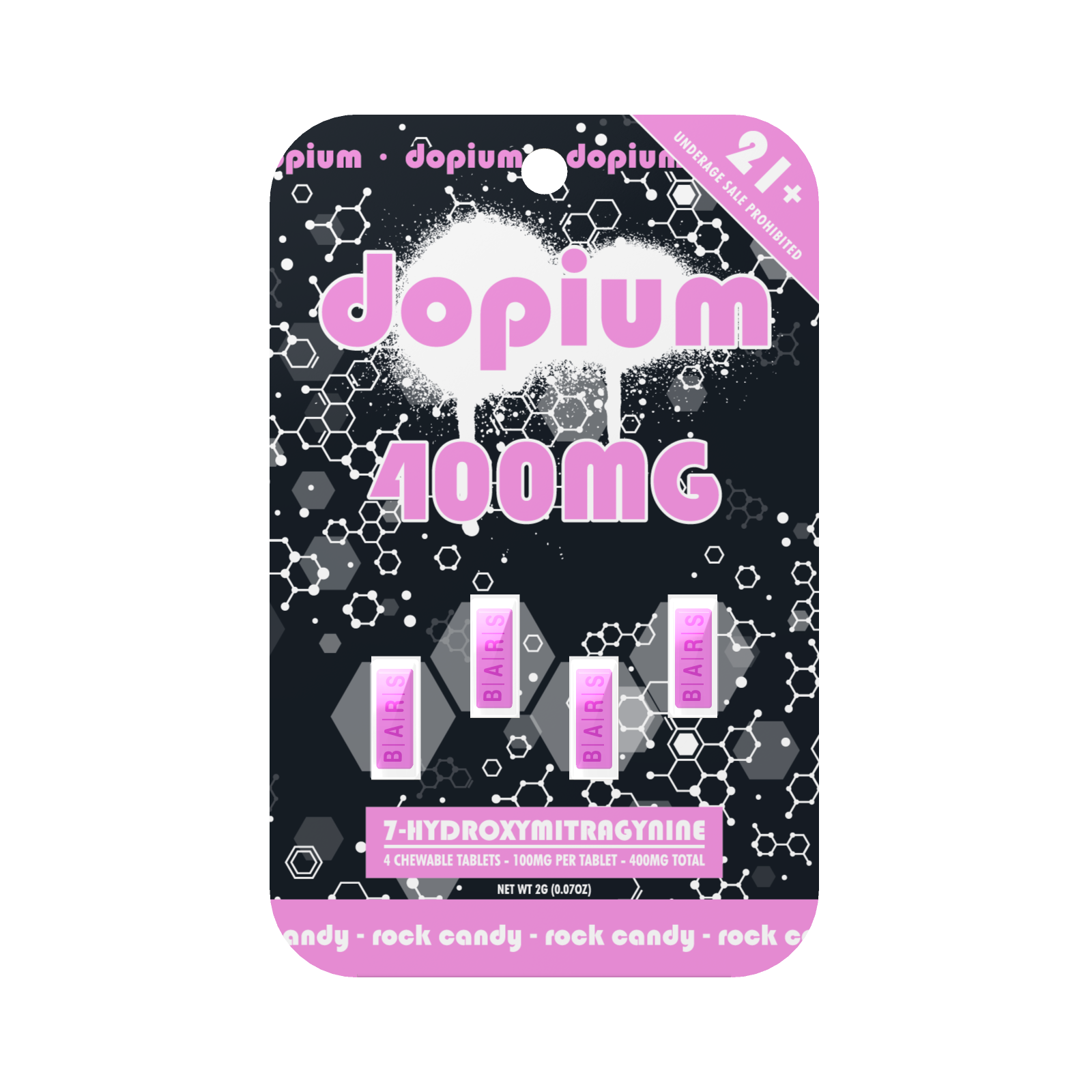 Dopium Bars 7-OH Tablets (400mg - 4 Count)