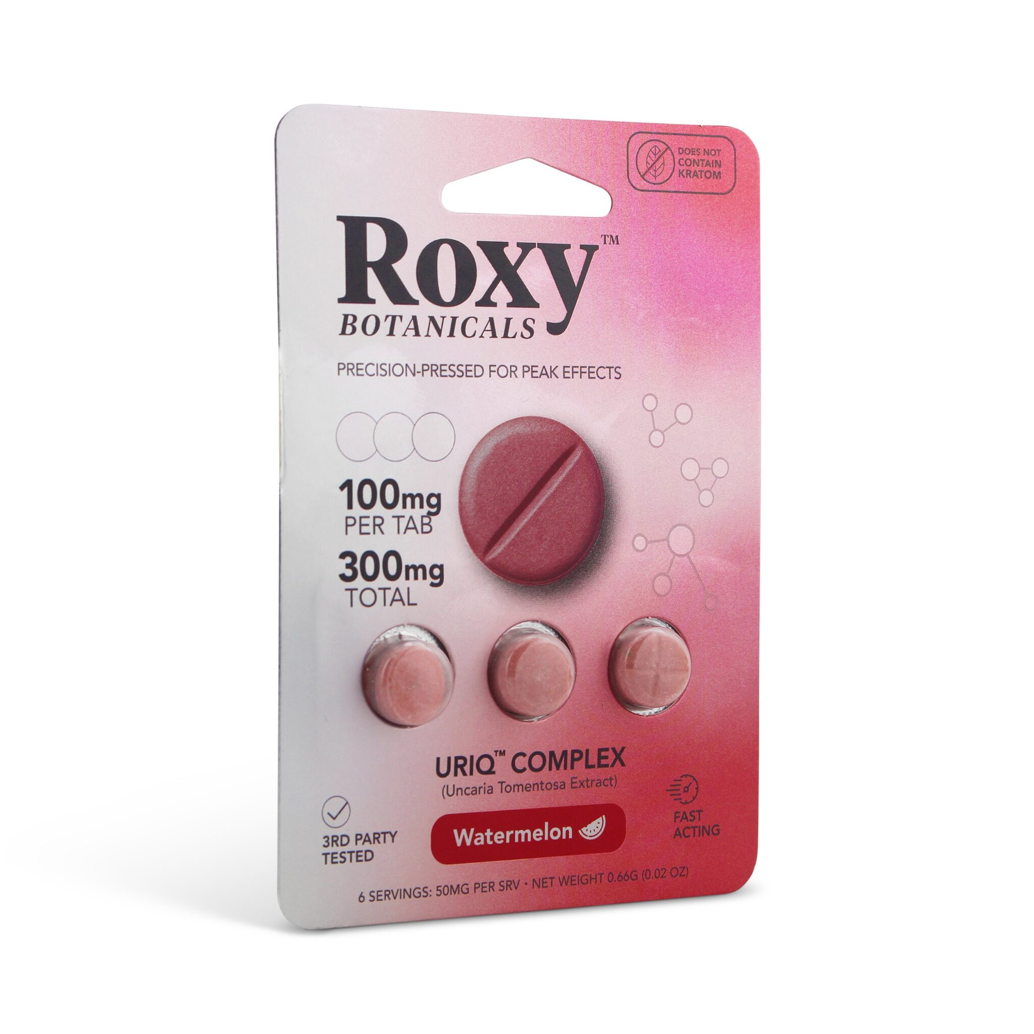 Roxy Botanicals Uriq Complex (Uncaria Tomentosa) Tablets (300mg - 3 Count) - Watermelon