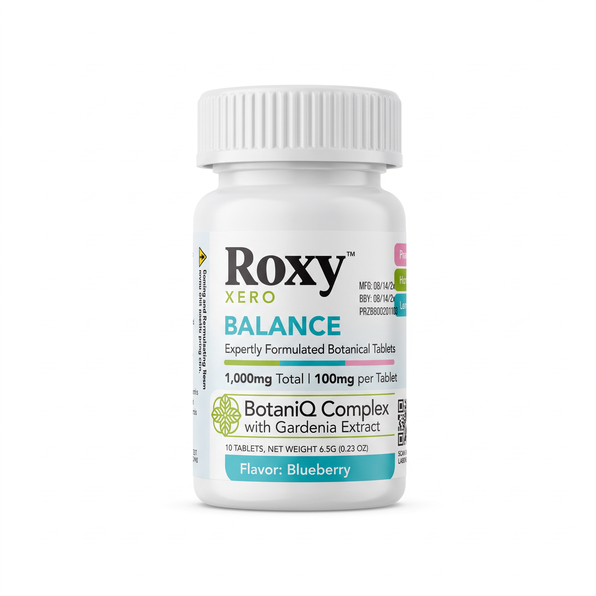 Roxy Xero BotaniQ Tablets (1000mg - 10 Count) - Blueberry