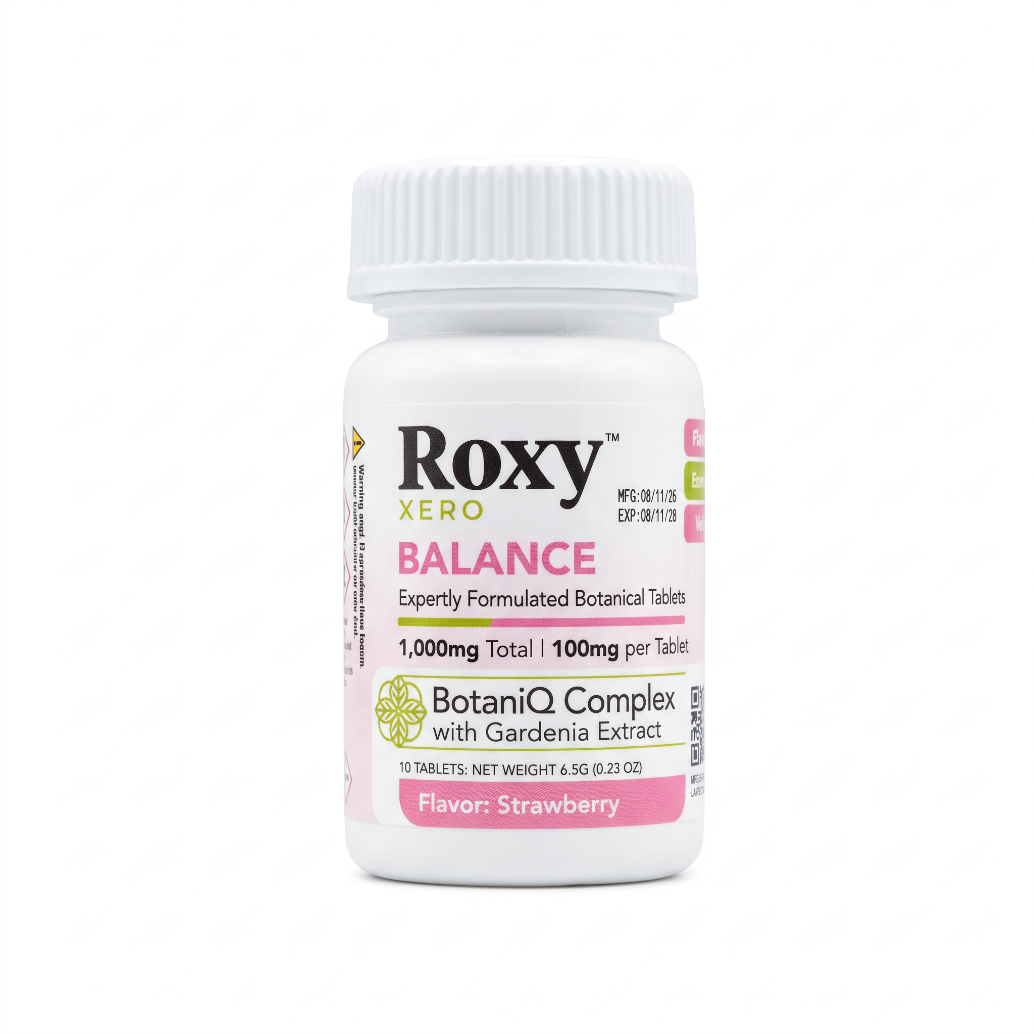Roxy Xero BotaniQ Tablets (1000mg - 10 Count) - Strawberry
