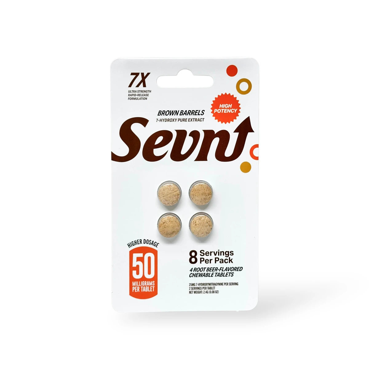 Sevn High Potency 7-OH Tablets (200mg - 4 Count)