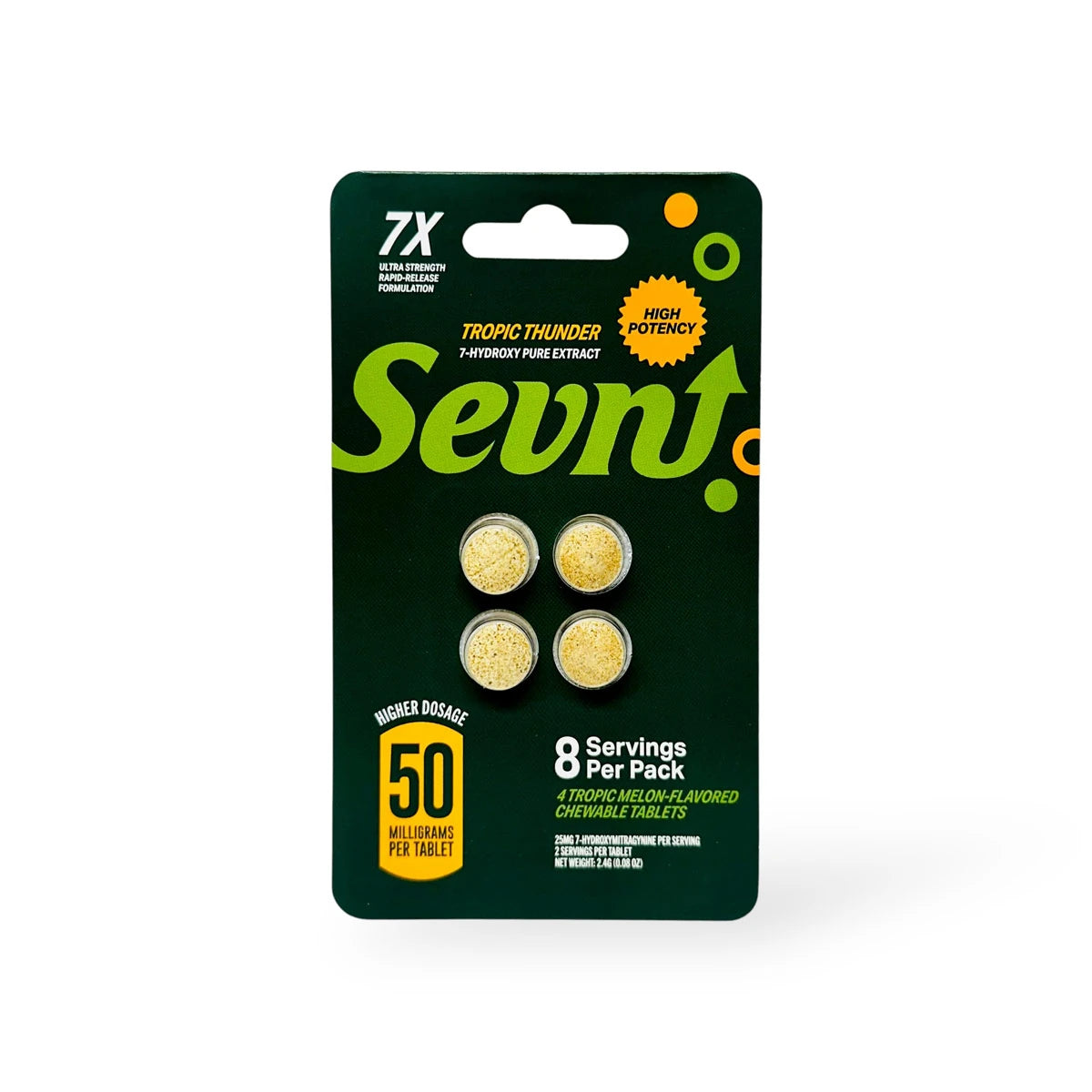 Sevn High Potency 7-OH Tablets (200mg - 4 Count)