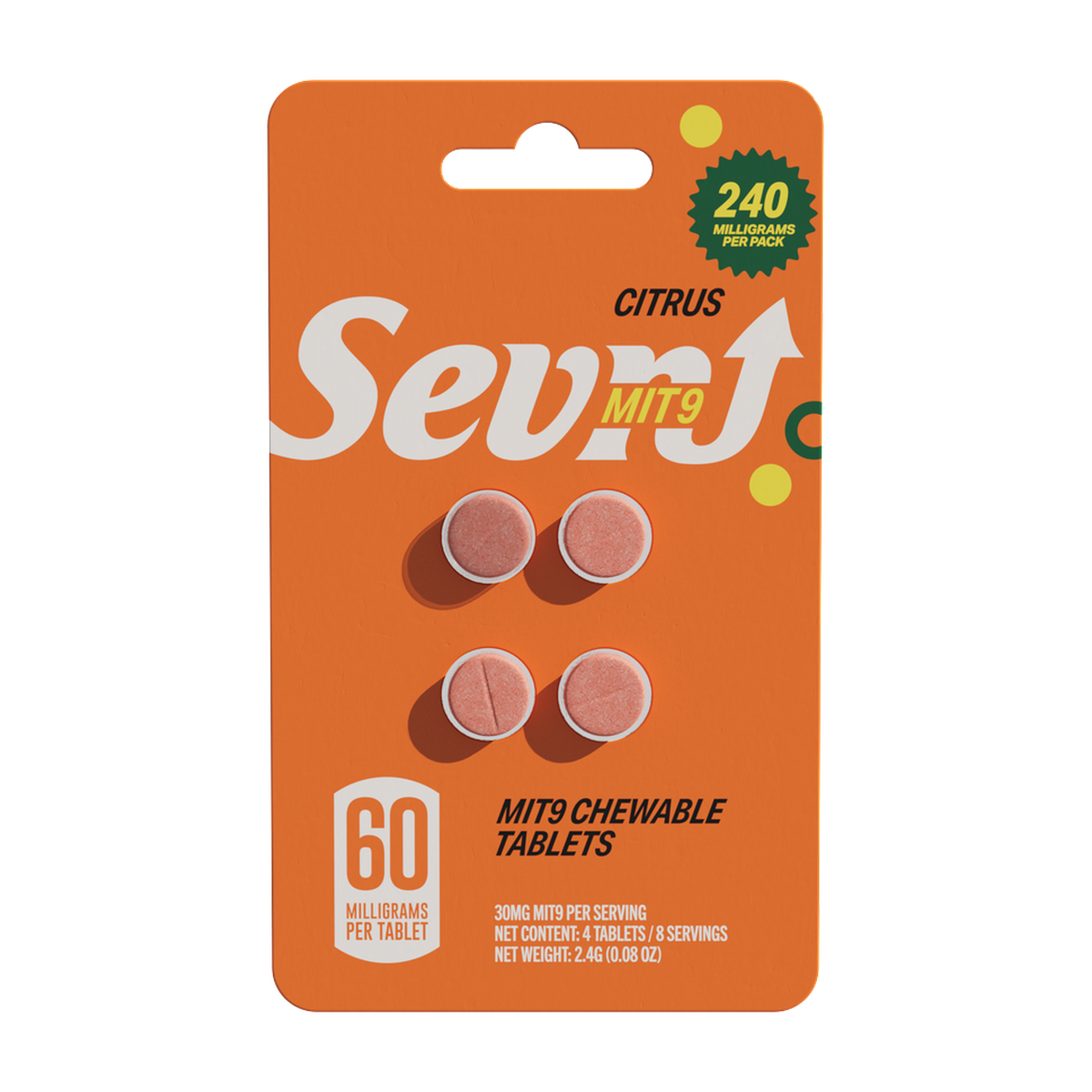 Sevn MIT-9 Tablets (240mg - 4 Count) - Citrus