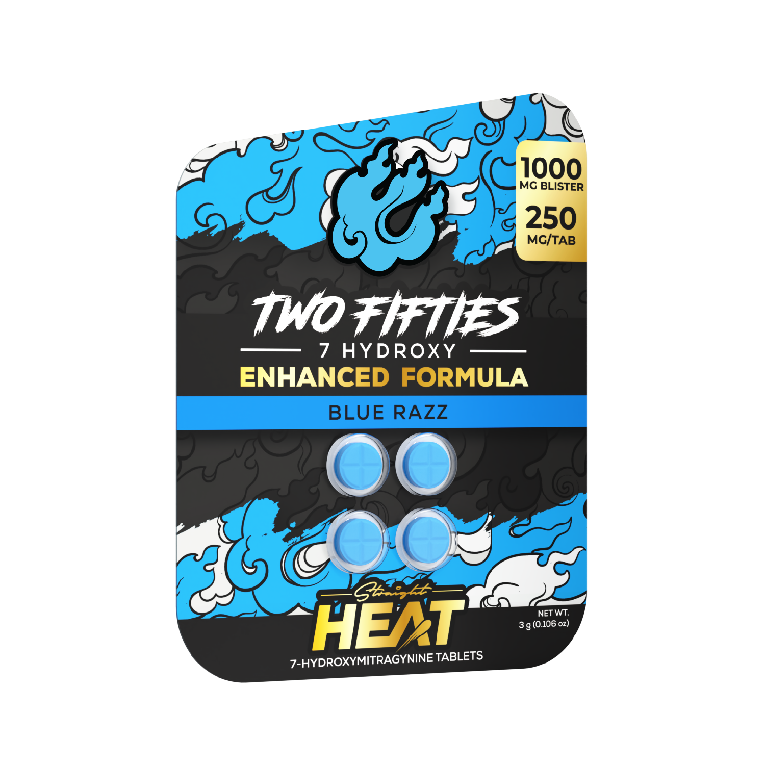 Straight Heat Two Fifties 7-OH Tablets (1000mg - 4 Count)