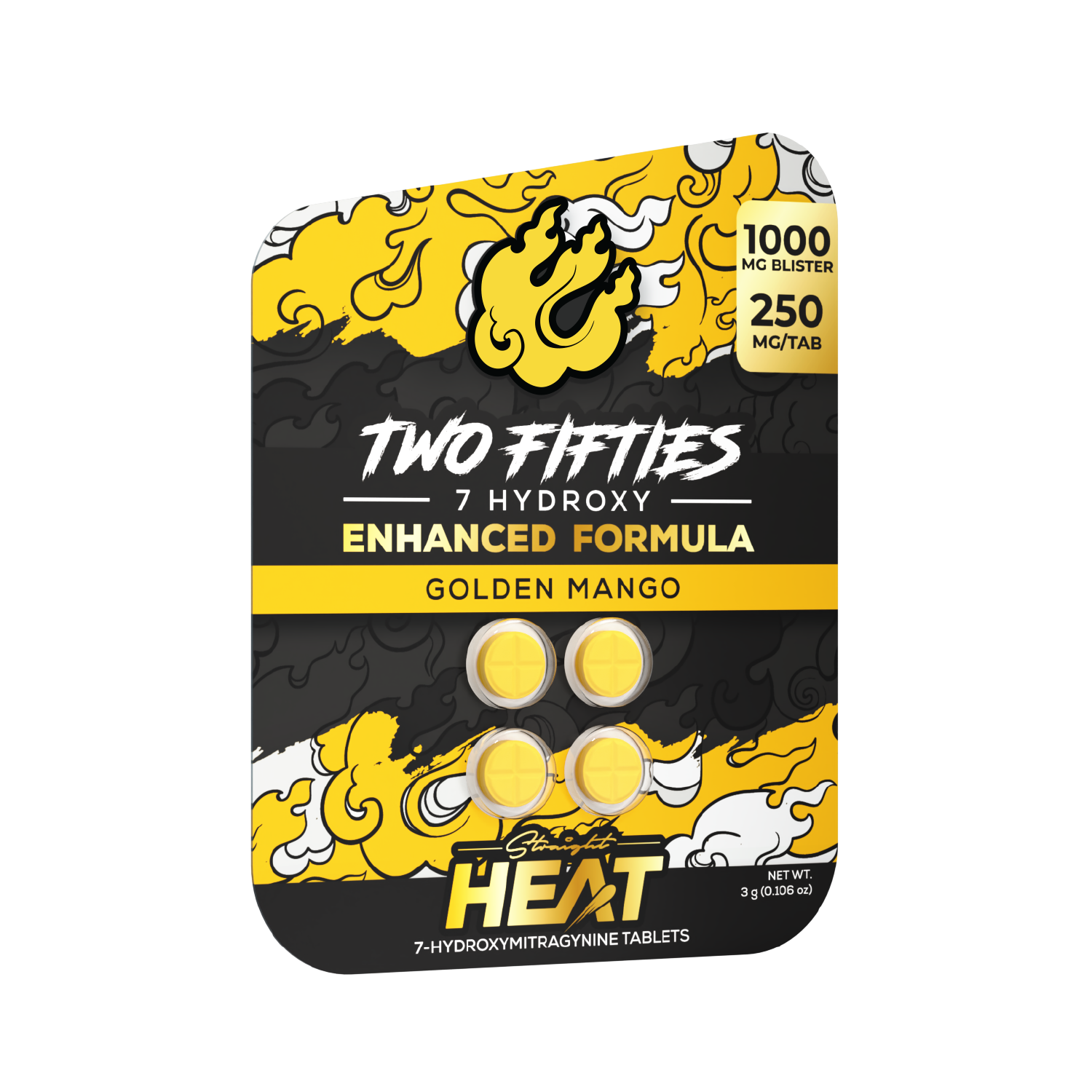 Straight Heat Two Fifties 7-OH Tablets (1000mg - 4 Count)