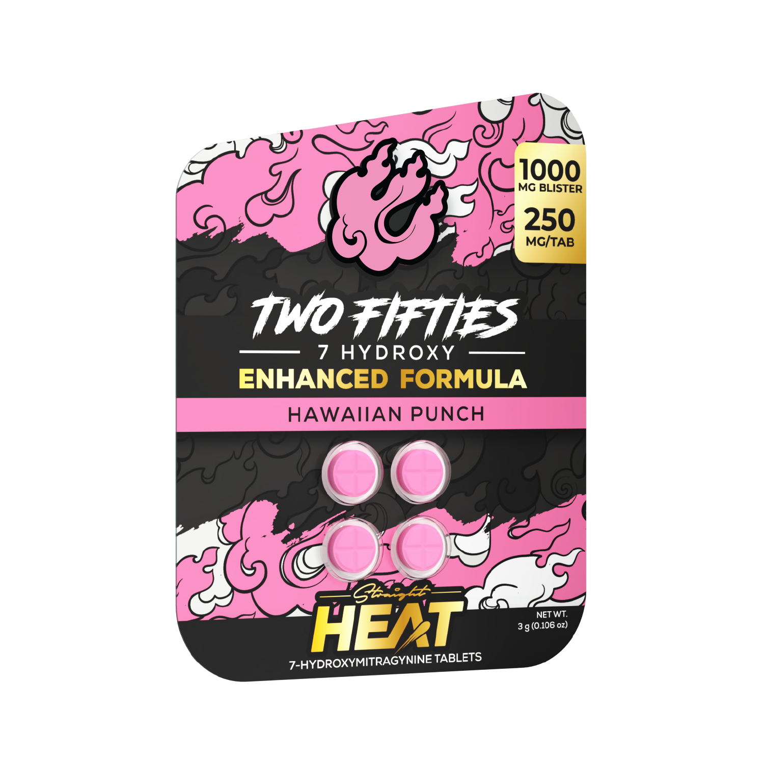 Straight Heat Two Fifties 7-OH Tablets (1000mg - 4 Count)