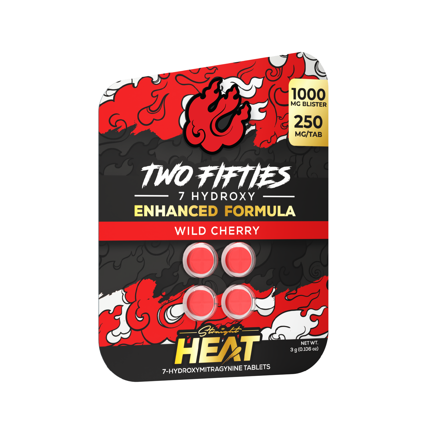 Straight Heat Two Fifties 7-OH Tablets (1000mg - 4 Count)
