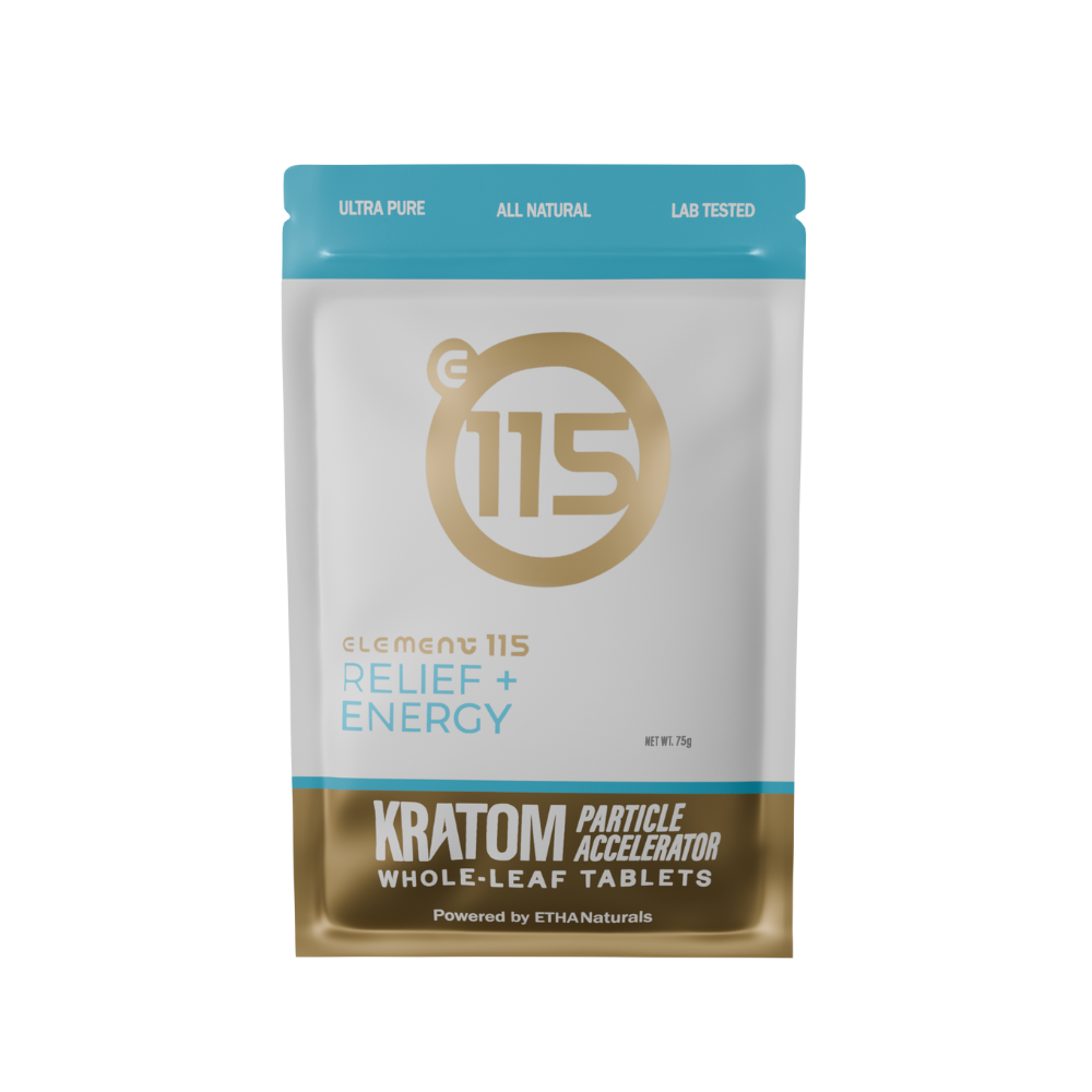 e115 Whole-Leaf Kratom Tablets: Relief + Energy