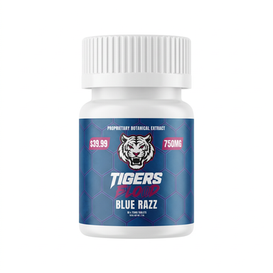 Tigers Blood Botanical Tablets (750mg - 10 Count) - Blue Razz