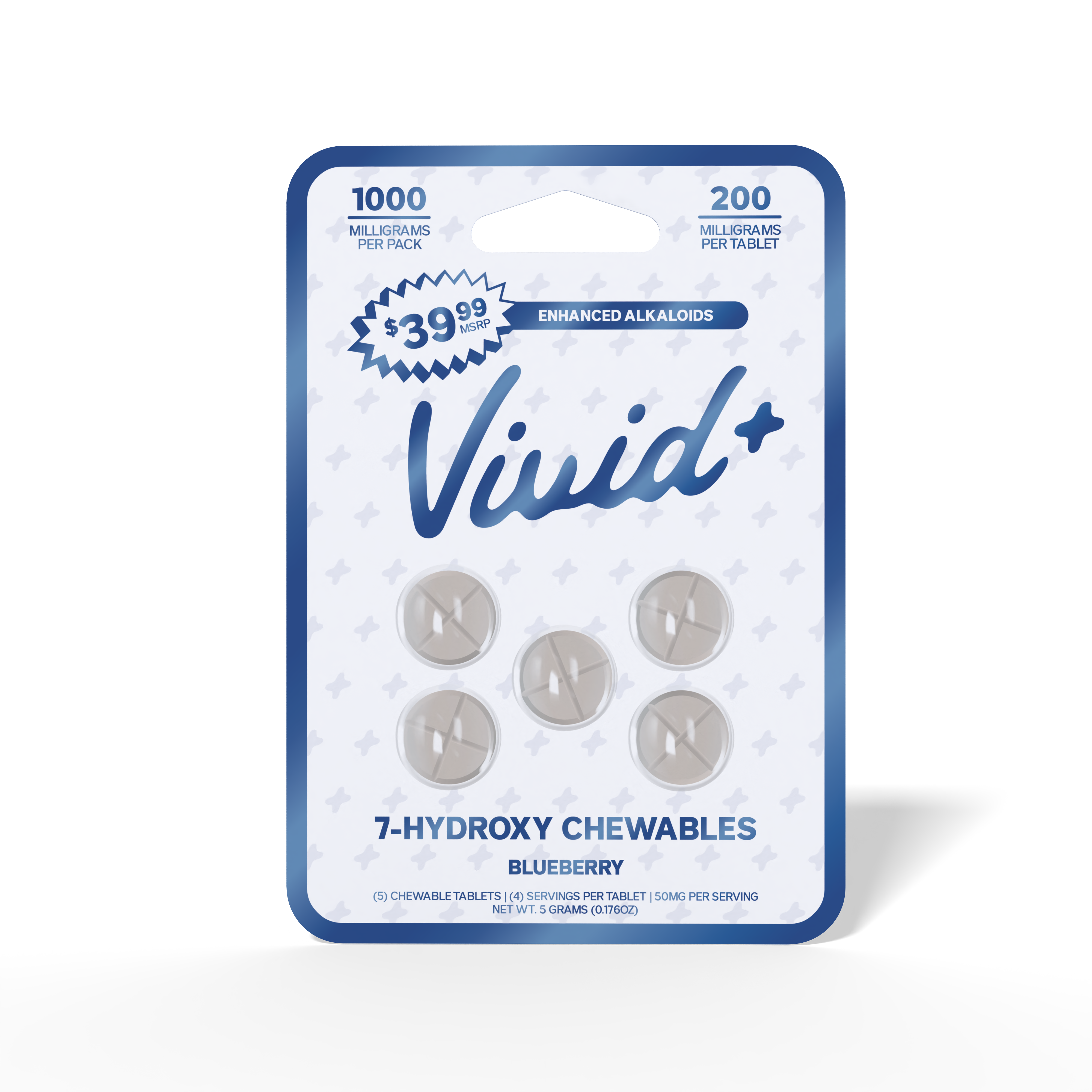 Vivid+ 7-OH Tablets (1000mg - 5 Count)