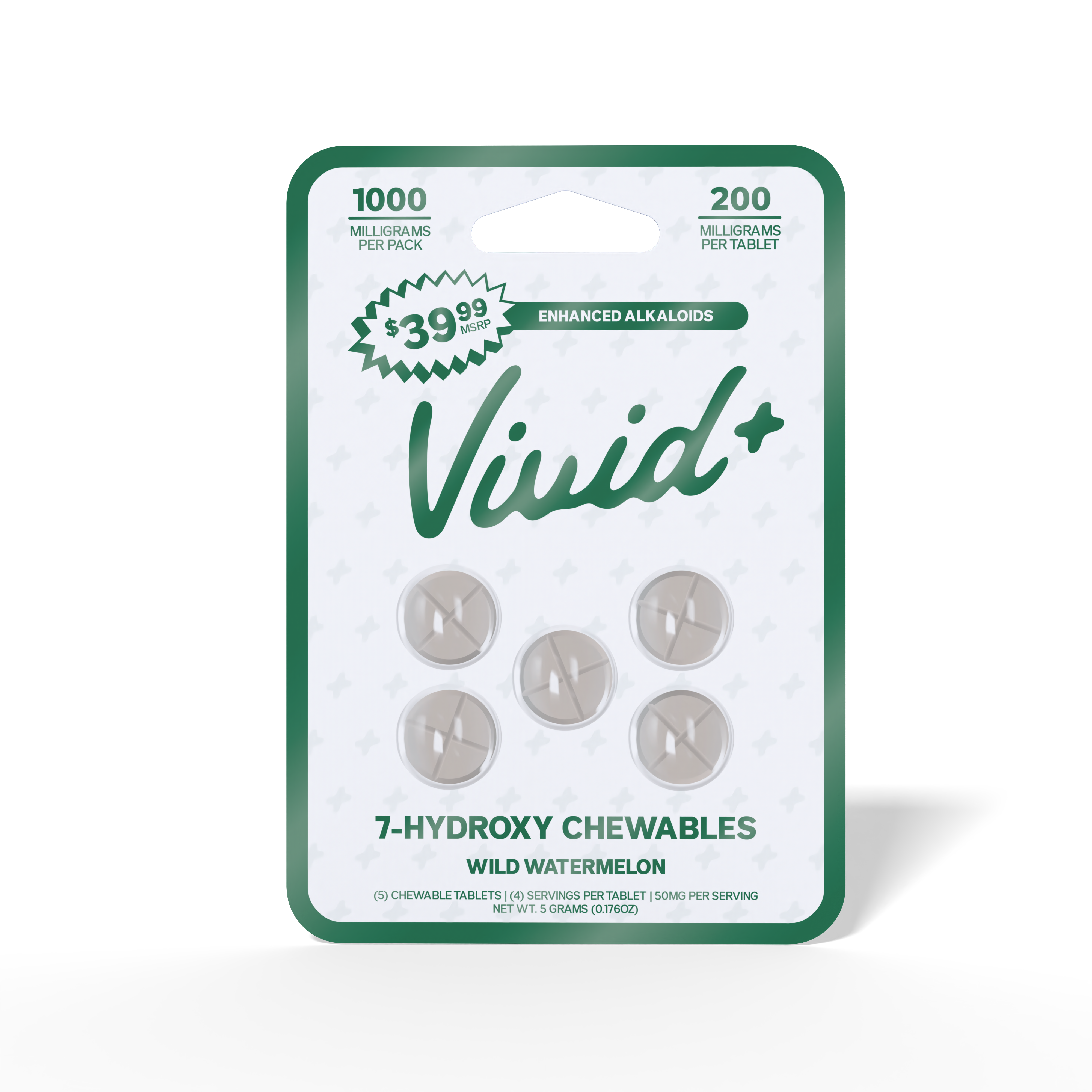Vivid+ 7-OH Tablets (1000mg - 5 Count)