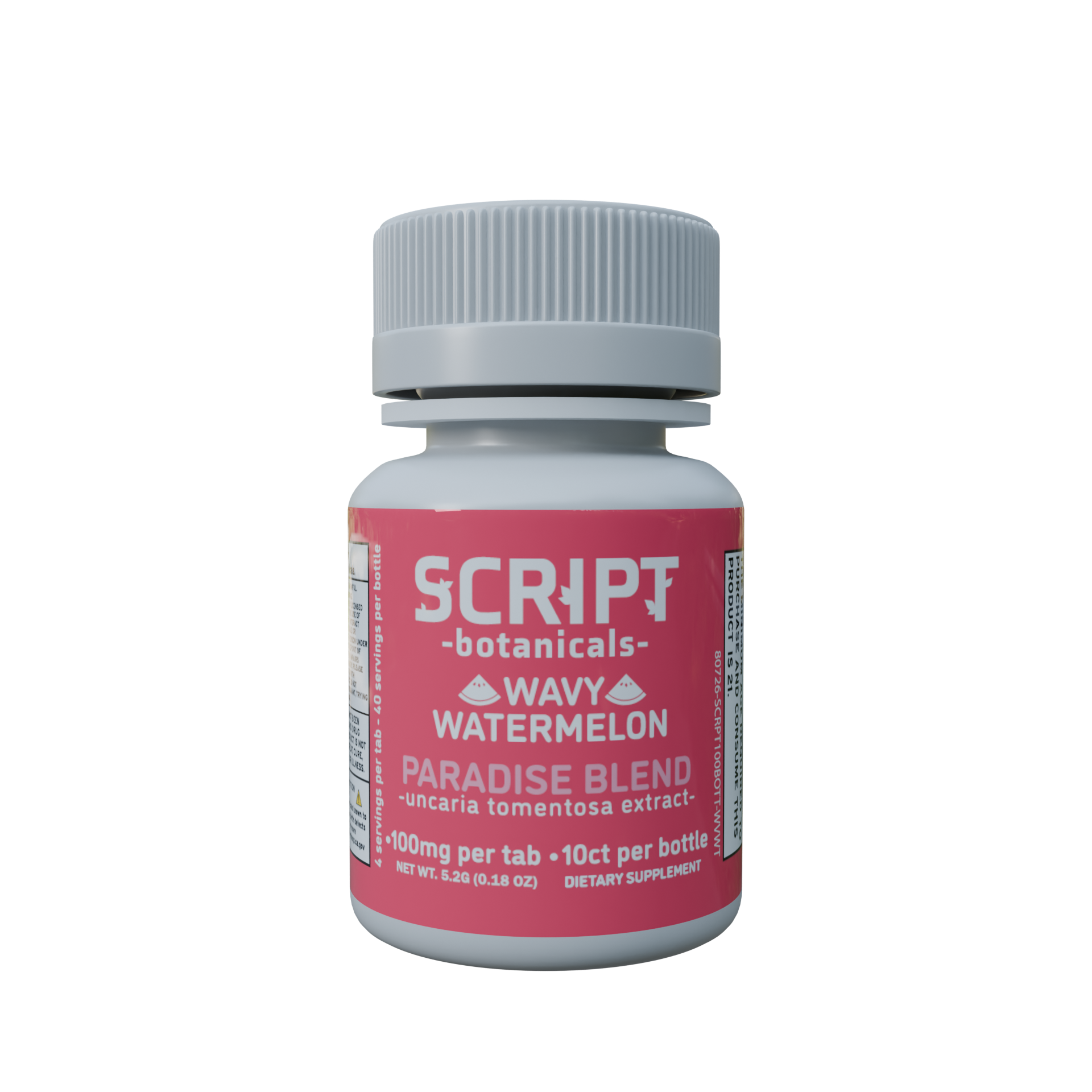 Script x Maui Labs Paradise Blend (Uncaria Tomentosa) Tablets (1000mg - 10 Count) - Wavy Watermelon