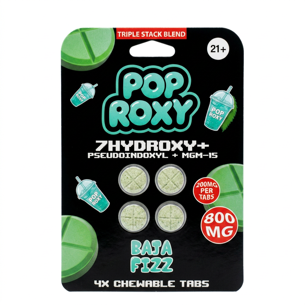 Pop Roxy 7-OH + Pseudo + MGM Tablets (800mg - 4 Count)