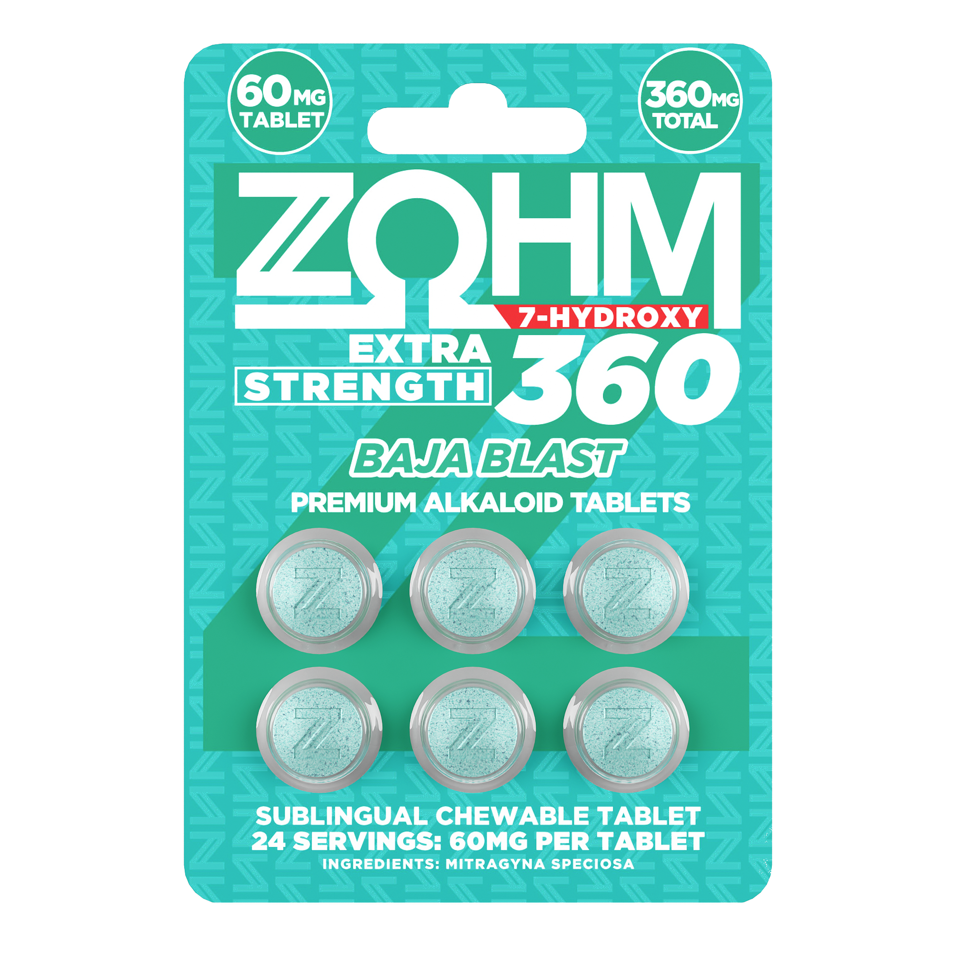 ZOHM 7-OH Tablets (360mg - 6 Count)