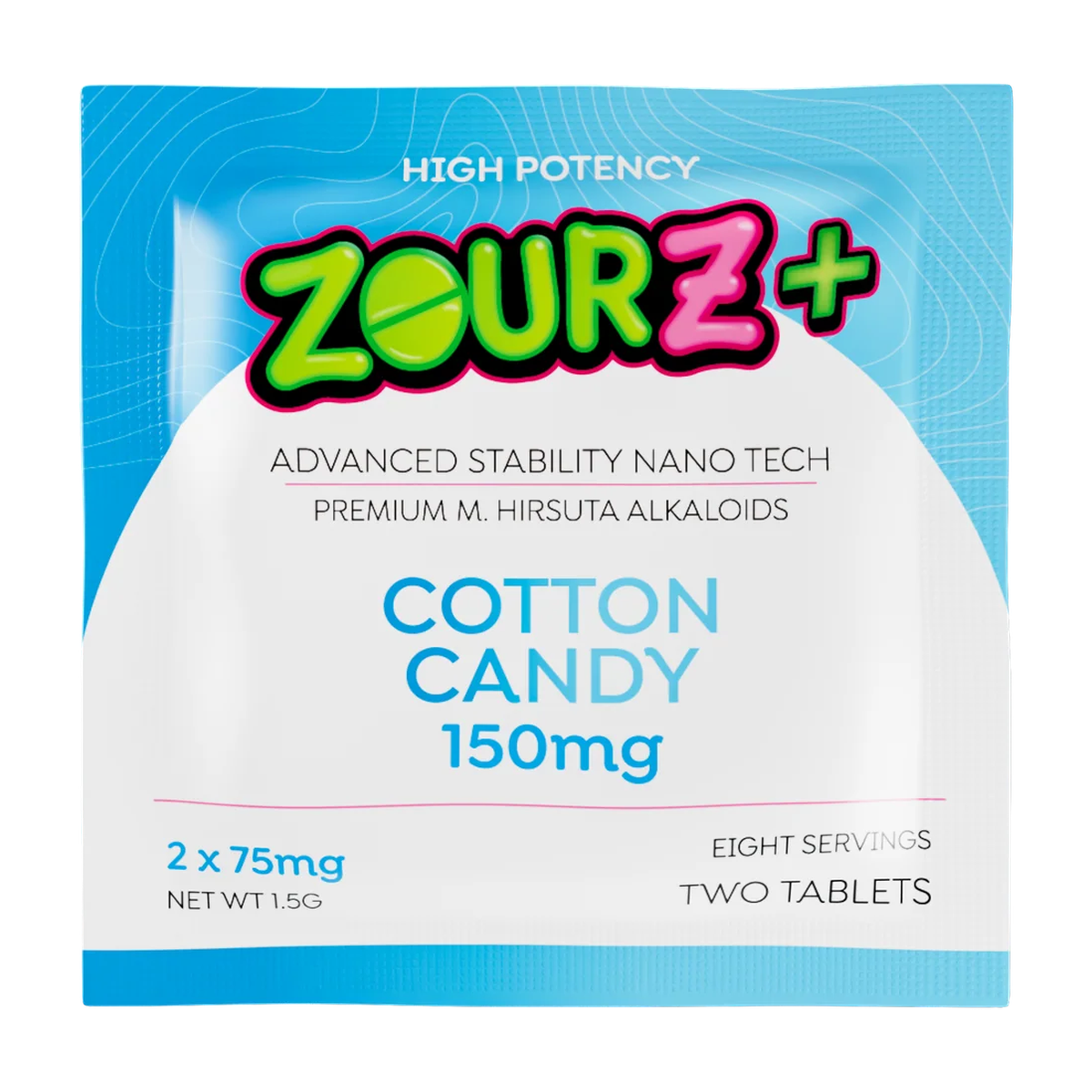 Zourz+ M. Hirsuta Tablets (150mg - 2 Count) - Cotton Candy