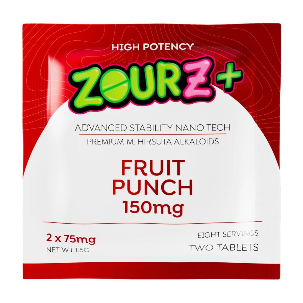 Zourz+ M. Hirsuta Tablets (150mg - 2 Count) - Fruit Punch