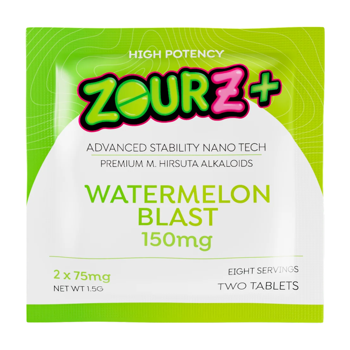 Zourz+ M. Hirsuta Tablets (150mg - 2 Count) - Watermelon Blast