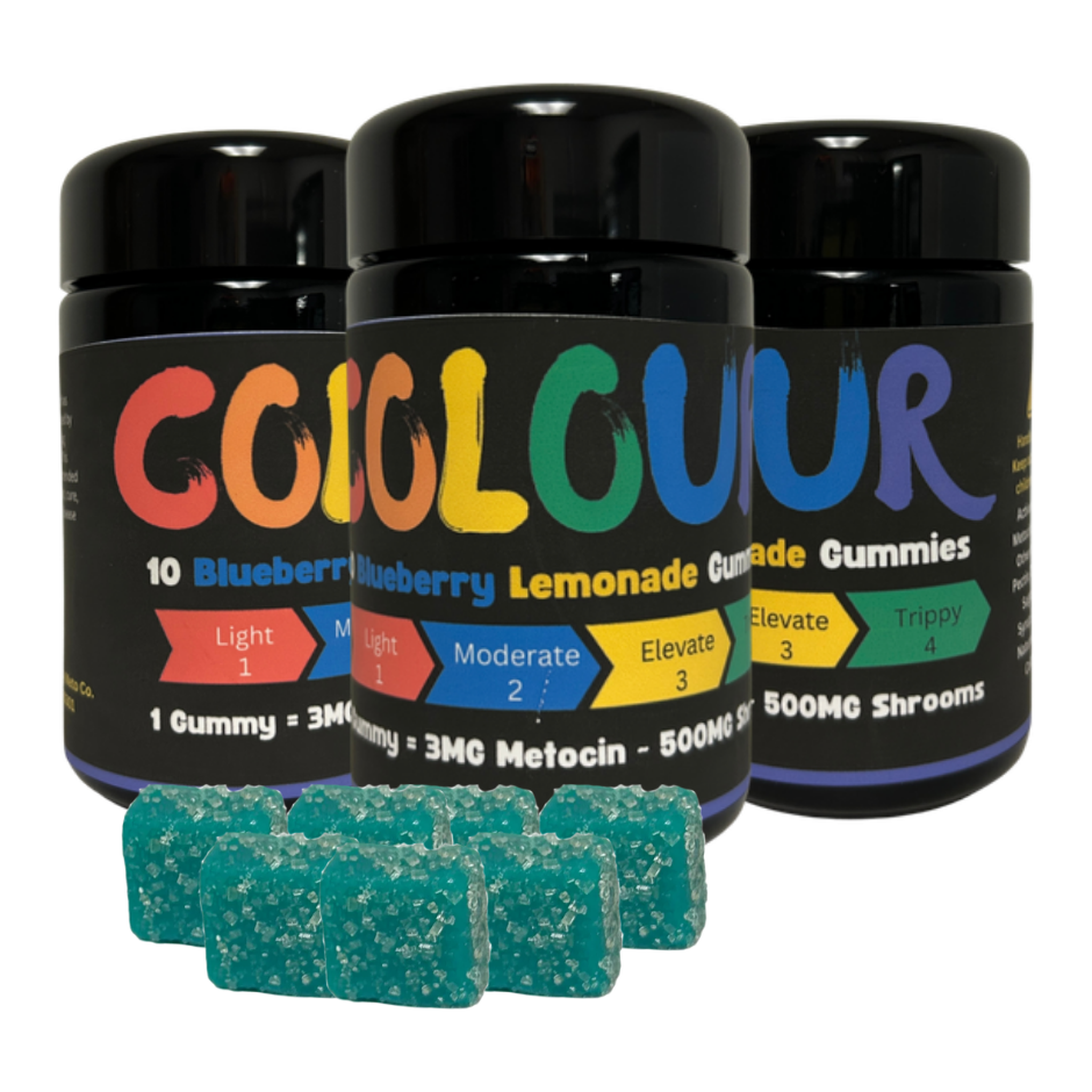 Colour Mushroom Gummies (5000mg - 10 Count) - Blueberry Lemonade