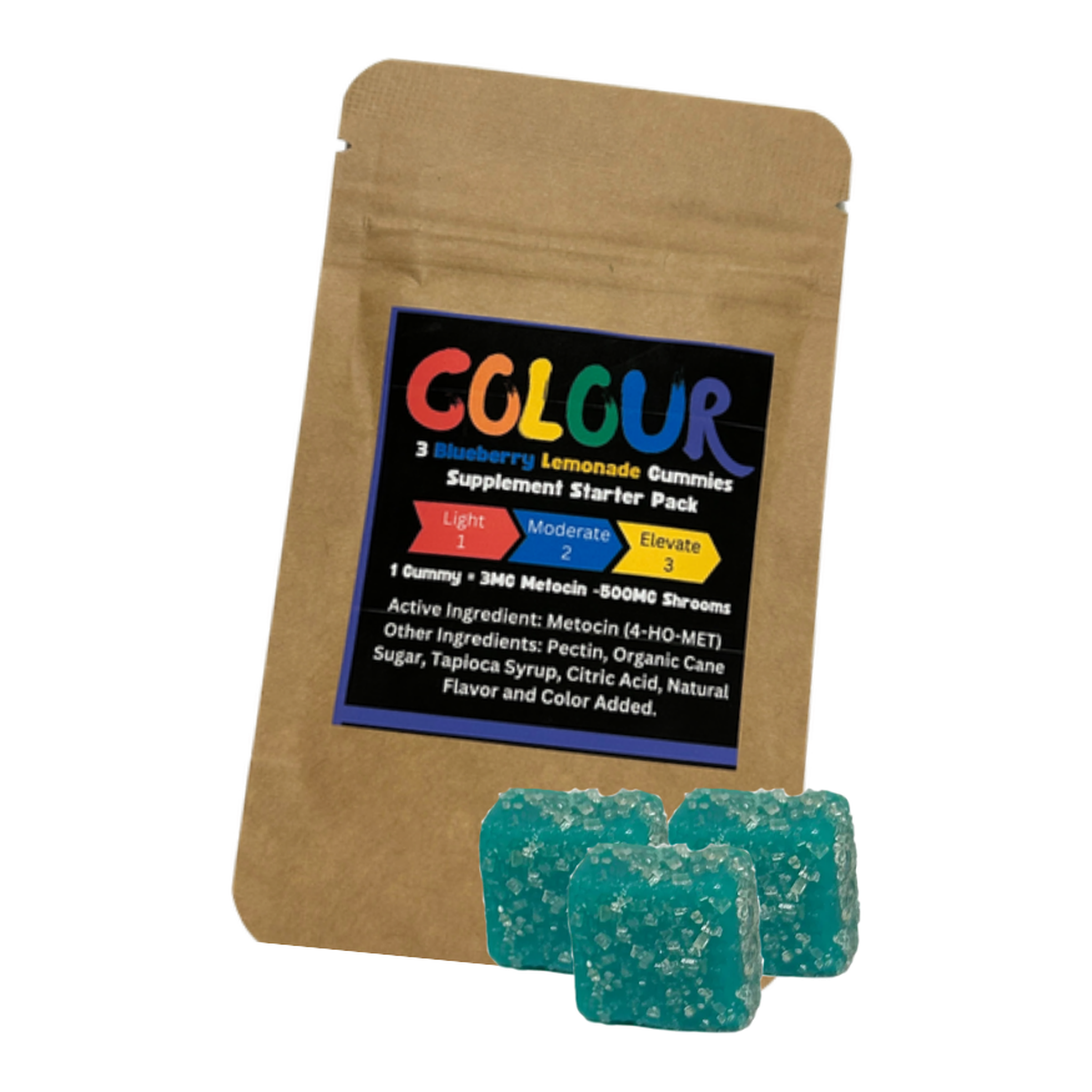 Colour Mushroom Gummies (1500mg - 3 Count) - Blueberry Lemonade