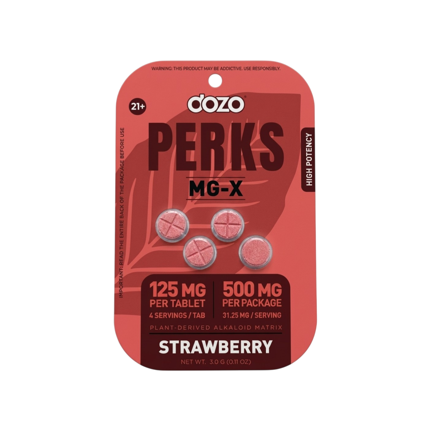 Dozo Perks MG-X Tablets (500mg - 4 Count)