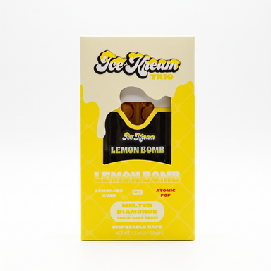 Ice Kream Trio THC-A + Live Resin Disposable Vape (3500mg) - Lemon Bomb - Lemonade Kush (Sativa) + Atomic Pop (Hybrid)