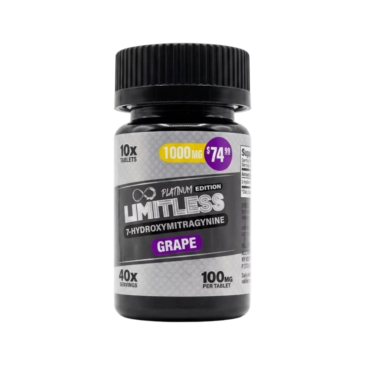 Limitless Platinum Edition 7-OH Tablets (1000mg - 10 Count)