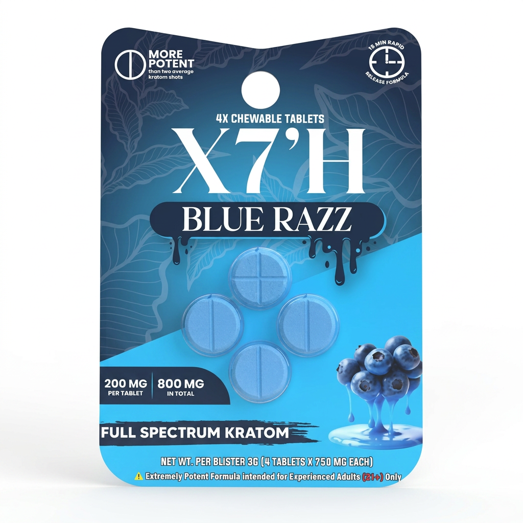 X7'H Kratom Tablets (800mg - 4 Count)